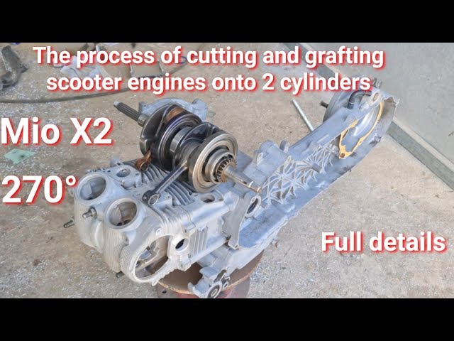 synd Kritisere salgsplan Convert 1 cylinder scooter engine to 2 cylinder engine, like MT-07 - YouTube