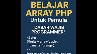 Belajar ARRAY PHP Untuk Pemula | Dasar Wajib Programmer! (Penjelasan + Contoh Koding Lengkap)