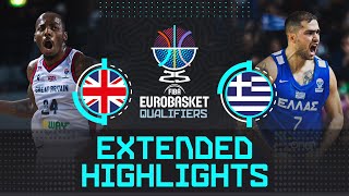 Great Britain 🇬🇧 vs Greece 🇬🇷 | Extended Highlights | FIBA EuroBasket 2025 Qualifiers