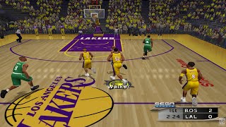 NBA 2K2 - LA Lakers vs Boston Celtics (4K60fps)