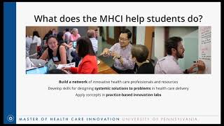 Master of Health Care Innovation, Virtual Info Session -- January 16, 2020