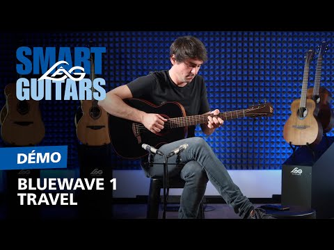 LAG TBW1TE-BRW Guitare électro-acoustique Electronique BlueWave Format Travel vidéo