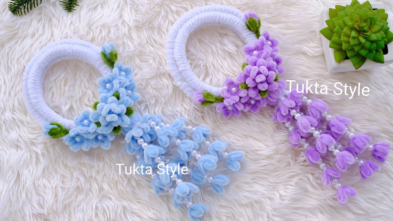 สอนทำพวงมาลัยลวดกำมะหยี่ ง่าย สวย ปัง | Garland velvet wire | Tukta Style