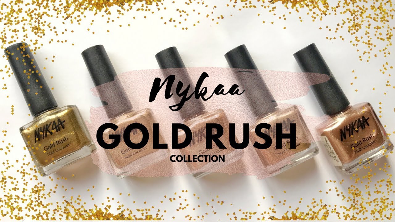 Nykaa Gold Rush Nail Lacquer Collection - Swatches | Ankita Swarnkar