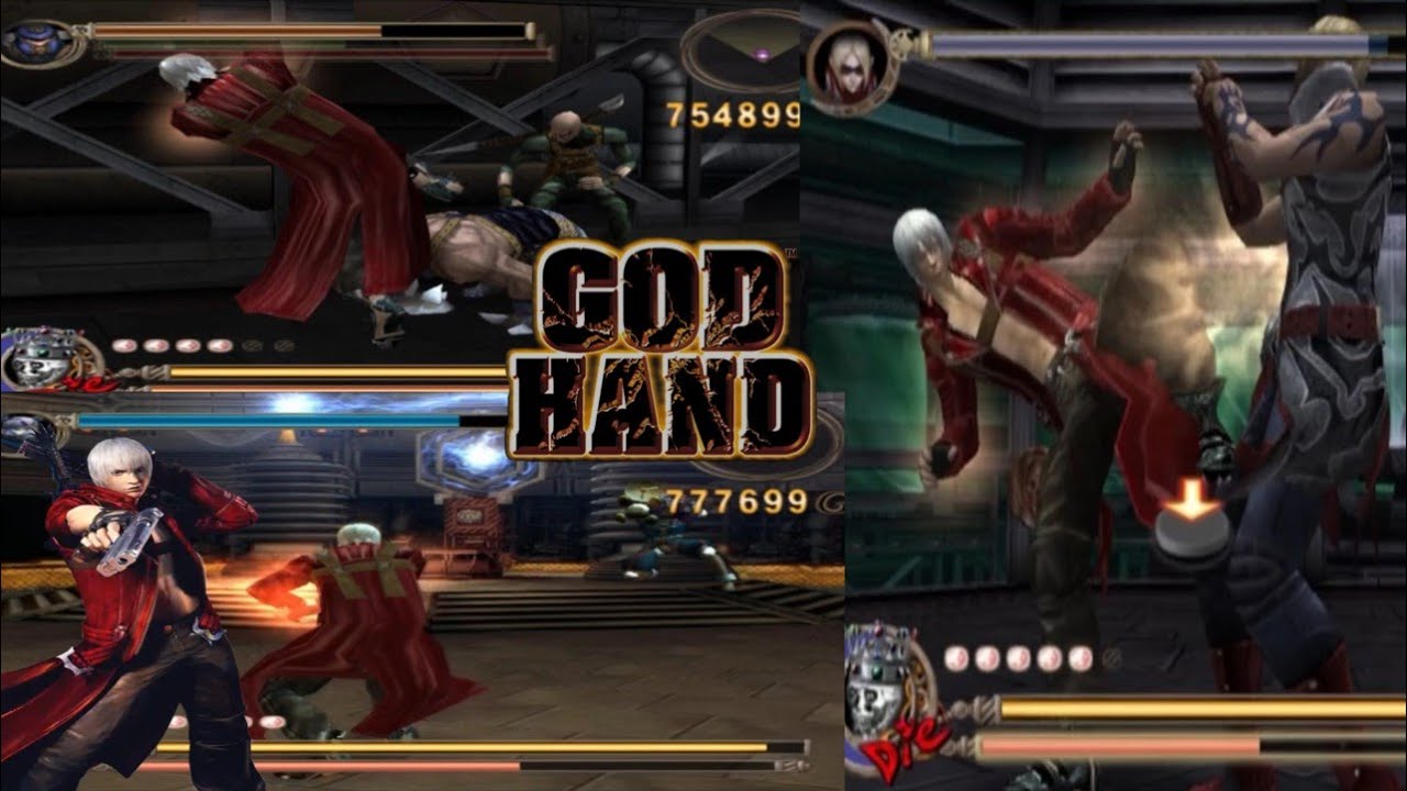 GOD HAND MOD CHARCTER DANTE + NEW ROULETTE AND NEW TEKNIK STAGE 4 CLEAR GAMEPLAY AETHERSX2