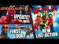 Liveaction scoobydoo spiderman 4 update first look at new mcu falcon  more