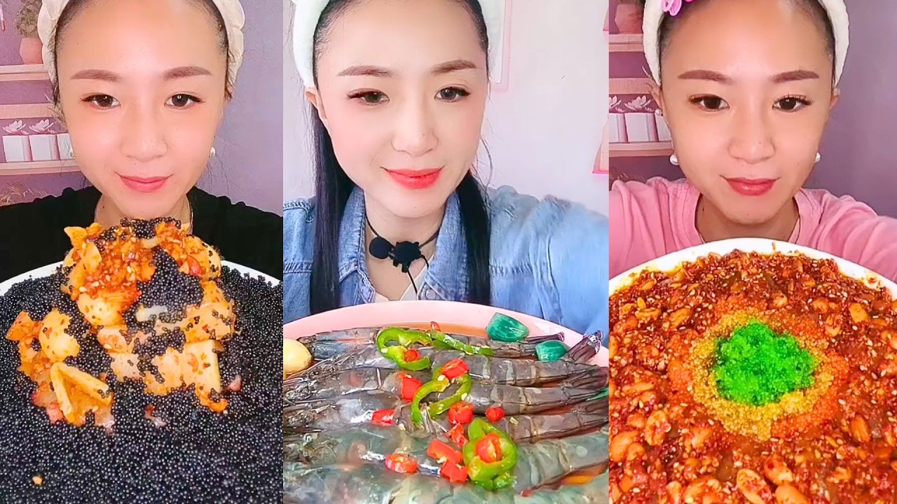 Shrimp and Seafood Plates with Chili Garlic and Roe Layers