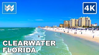 [4K] Clearwater Beach, Florida USA - Spring Break 2021 Virtual Walking Tour & Travel Guide 🎧