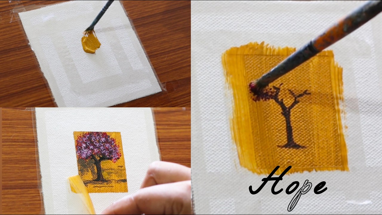 Mini Canvas:Dreaming beyond  the Frame | Acrylic painting |miniature painting