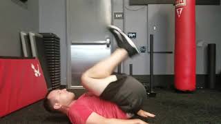 Reverse crunch with kickup