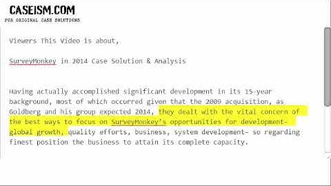 SurveyMonkey in 2014 Case Solution & Analysis- Caseism.com