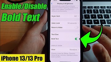 iPhone 13/13 Pro: How to Enable/Disable Bold Text