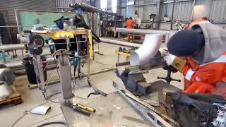 Pipe Swept branch.Stainless steel pipe fabrication part one Profile