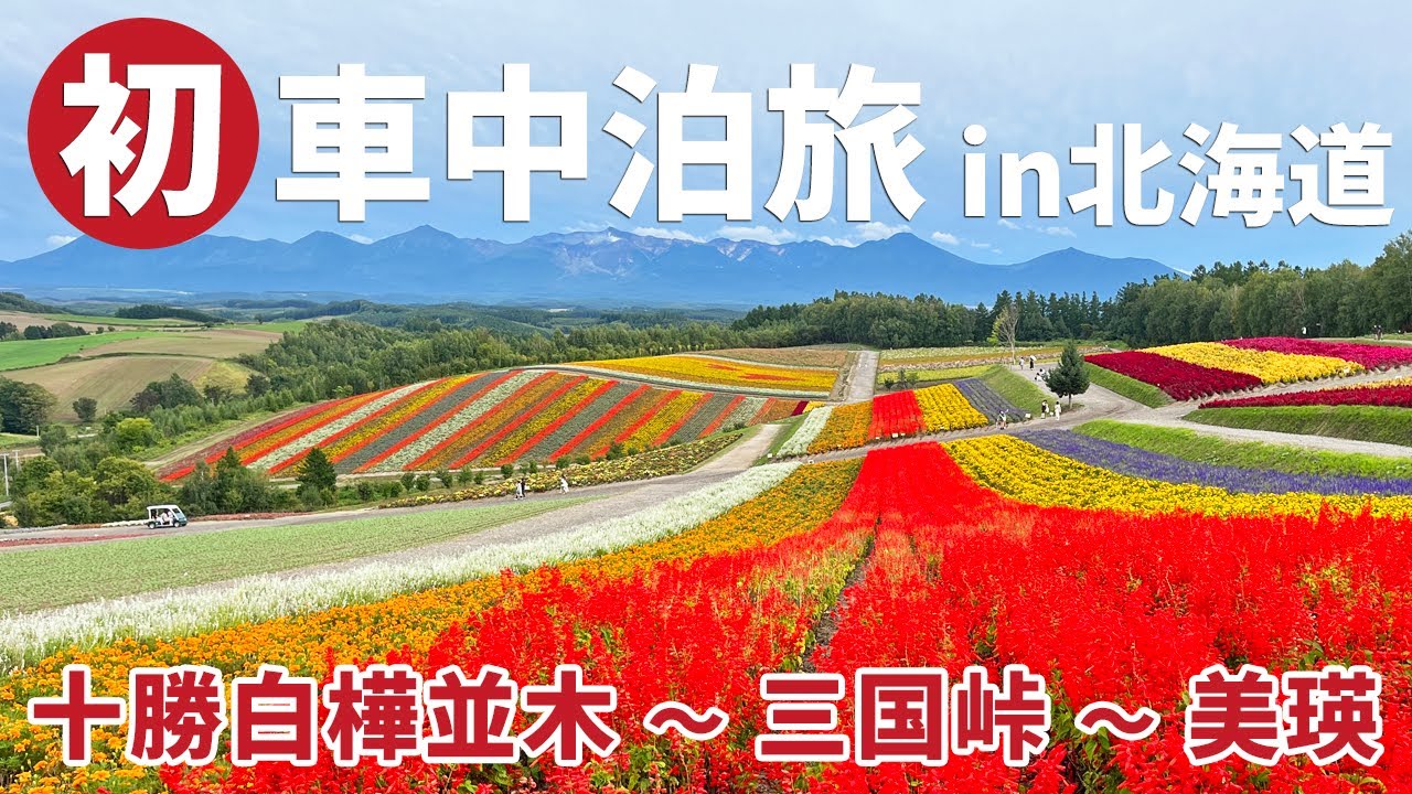 [ 北海道 ランドローバー ディフェンダーで車中泊の旅 ]　#6 十勝牧場の白樺並木 / 三国峠 / 層雲峡 / 富良野ジンギスカンひつじの丘本店 / 美瑛放牧酪農場 / 四季彩の丘