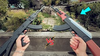 AK47 vs AK12 Which Gun Is More Powerful / Plastic Ball Gun