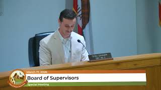 San Benito County Board of Supervisors Special Meeting - March 17, 2026