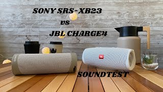 SONY SRS XB23 vs JBL CHARGE4 SOUNDTEST Comparison（比較）