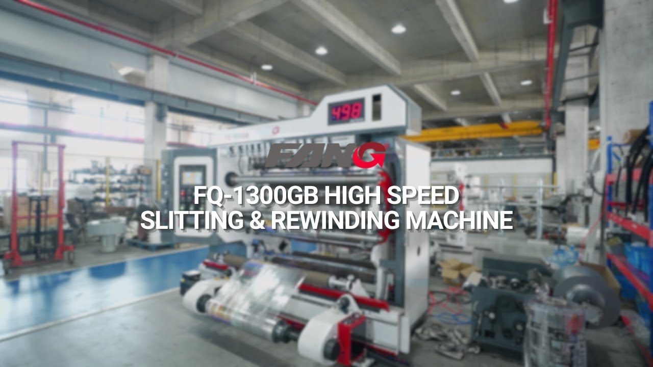 High Speed Slitting Rewinding Machine 500m/min | FQ-1300GB Film Slitter