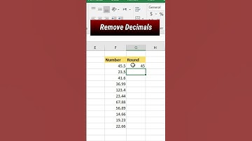 Remove Decimals Number in excel #shorts #excel