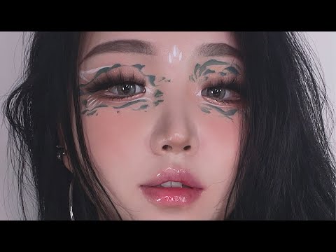 그래픽 라인 메이크업〰️💚🤍ㅣGraphic <strong>Line</strong> Makeupㅣ힌스 뉴엠비언스 컬러라이너 Hine New Ambience <strong>Color</strong> Eyeliner #Shorts