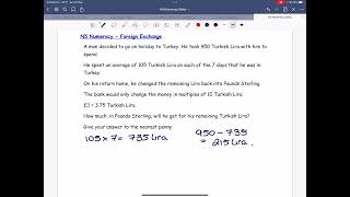 N5 Numeracy - Foreign Exchange