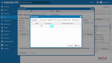 CUKCUK VN Nhập kho do điều chuyển từ nhà hàng khác