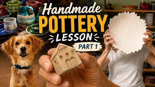 Hand Built Tiny Ceramic Whimsical Hand Painted Houses (Clay Pottery Tutorial) Part 1