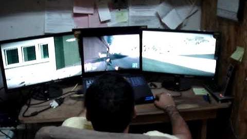 Alienware M17xR2 Laptop ATI Eyefinity setup BF3 GAMEPLAY...