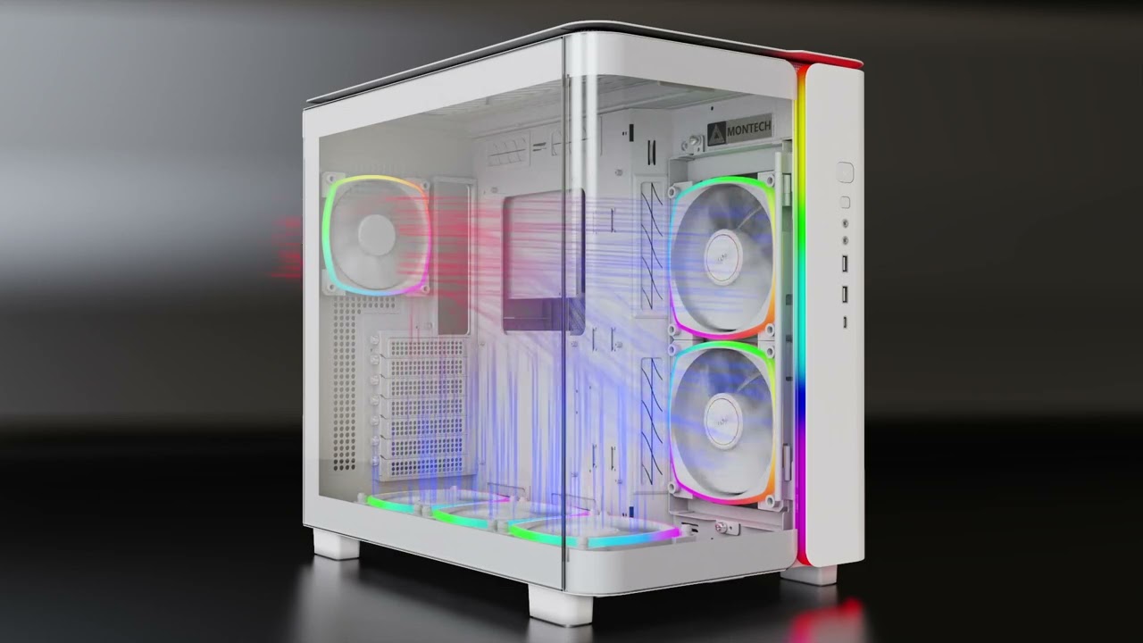 MONTECH KING 95 PRO ホワイト ファン付 Amazon.com: MONTECH King 95 PRO Dual-Chamber ATX Mid-Tower PC