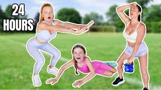LAST TO STOP WORKING OUT WINS! *caught her cheating!* | Family Fizz