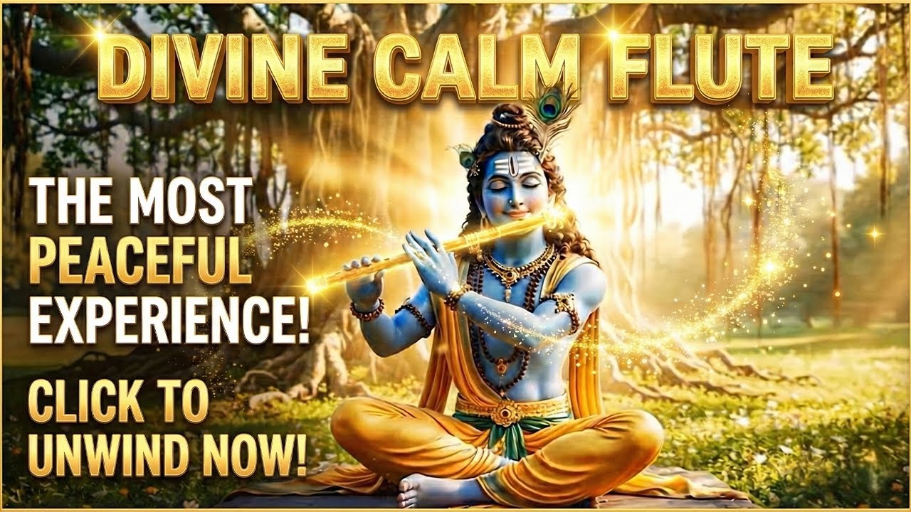 Divine Krishna Flute Music 🌿 Remove Negative Energy & Mental Peace | Deep Sleep, Relaxing Tune