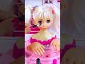 Satisfying with Unboxing Miniature Doll Make Up Set Toy, ASMR Videos #cute #doll