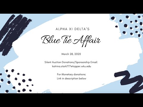 WKU Alpha Xi Delta Blue Tie Affair 2020