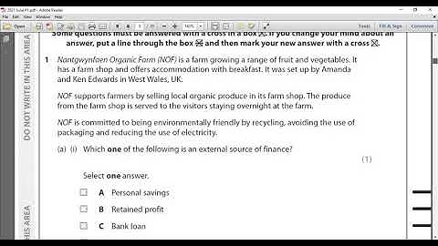 IGCSE Business | 2021 June | Small business | Edexcel