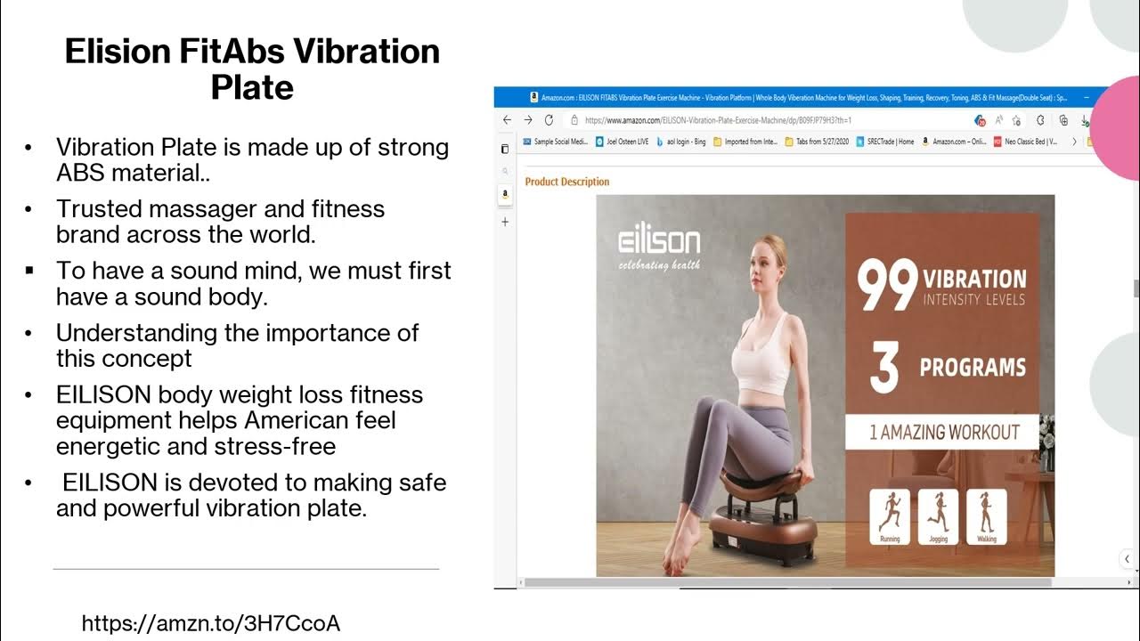 EILISON FITABS Vibration Plate Exercise Machine YouTube