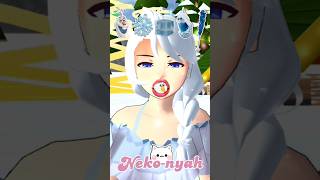 Elsa ASMR Food Emoji Mukbang Challenge ❄️ #sakuraschoolsimulator #shorts #mukbang #asmr