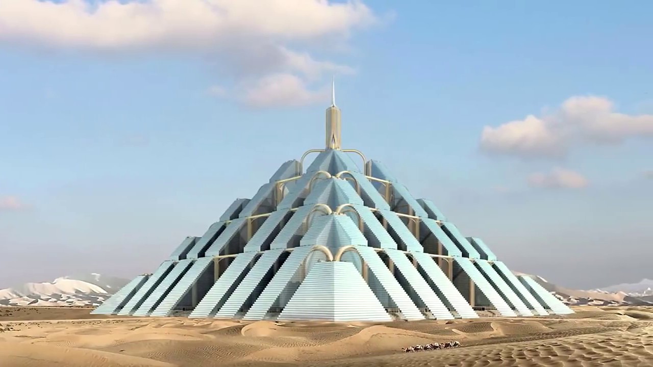 Виды пирамид архитектурные. Ziggurat Pyramid Дубай. Пирамида зиккурат в Дубае. Зиккурат в архитектуре. Египетская архитектура зиккурат.