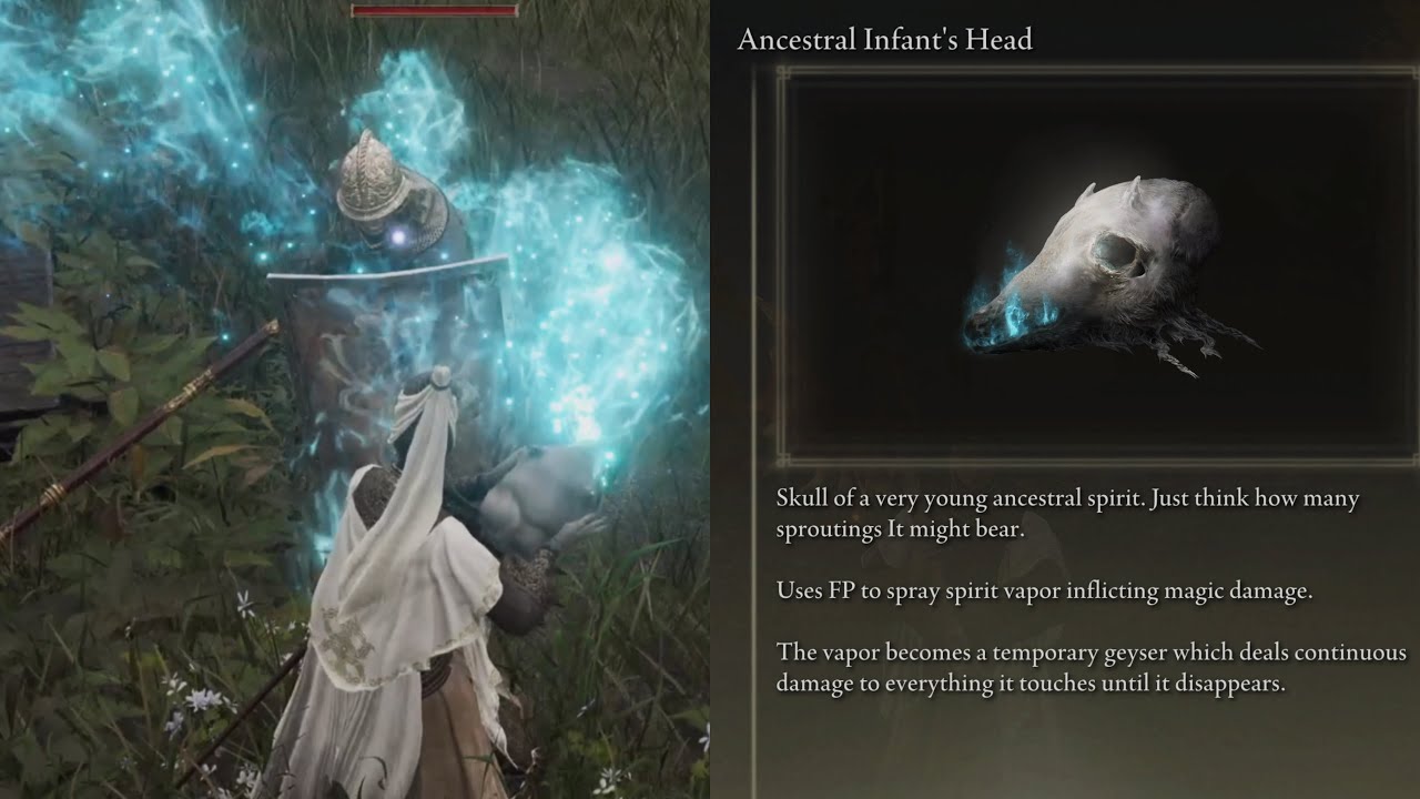 Elden Ring Ancestral Infant's Head Location and Demonstration Infinite