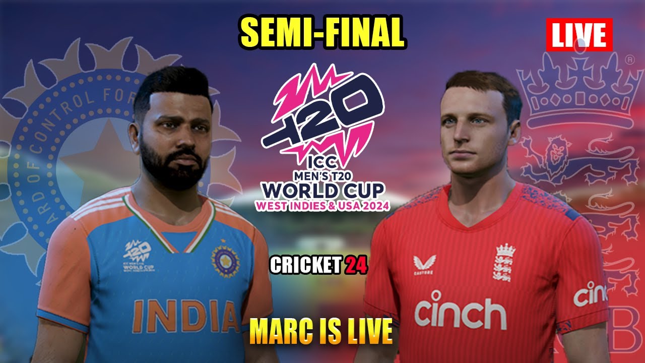 LIVE - IND vs ENG | SEMI FINAL | T20 WC 2024 | #marcislive #cricket # ...