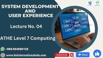 System Development and User Experience Lecture No. 04 ATHE Level 7 Diploma in Computing