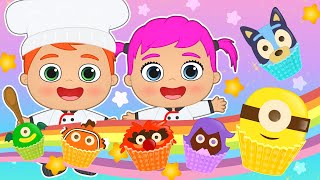 BABIES ALEX AND LILY 🧁🍓 How to decorate Cupcakes screenshot 4