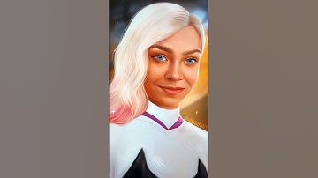 Realistic Gwen Stacy ✨ painting process #spiderverse2 #gwenstacy