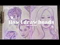 How I draw heads | Complete Process⋆˚✰ ݁˖⭑.