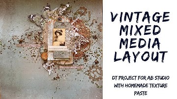 How to mixed media - scrapbooking layout  for AB Studio