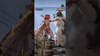 when the mega level digimon giant fights the kaiju 😂 #digimon #ai #shorts #kaiju