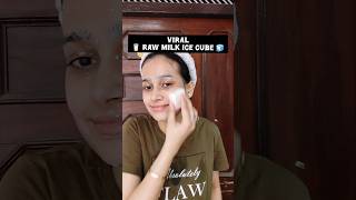Viral Milk Ice Cube Facial for Glowing Skin 🥛🧊 #trending #ytshorts #viral #youtube #koreanskincare