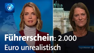 Teurer Führerschein: ADAC zu Vorschlägen von Verkehrsminister Schnieder | tagesthemen-Interview screenshot 4