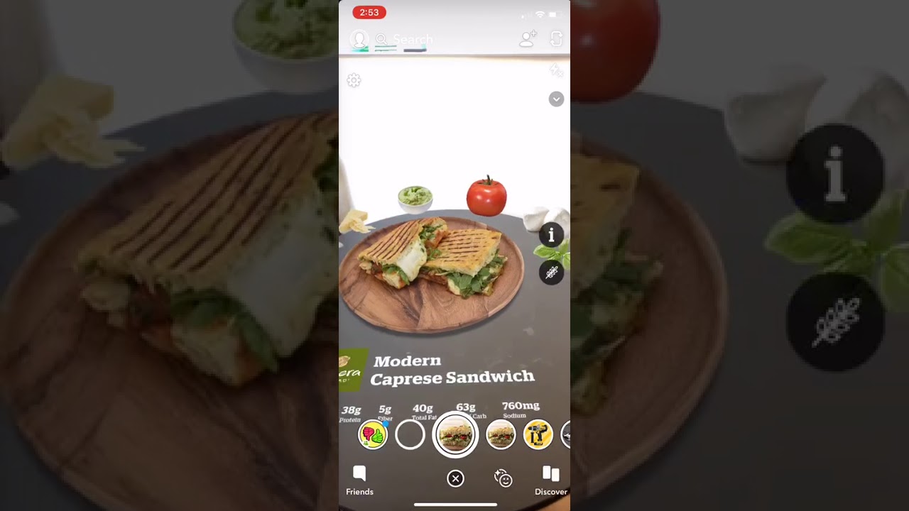 Interactive Augmented Reality Food Experience