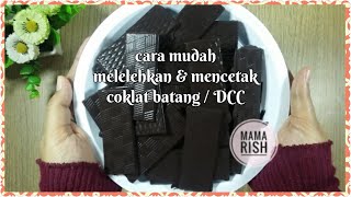 3 cara mudah melelehkan dan mencetak coklat batangan / dcc untuk hiasan kue ultah, coklat pagar