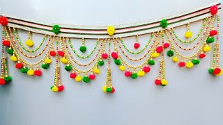 How to make a Toran at Home_ DIY Toran_ Easy Bead Toran Idea_ How to make Toran at Home #diy